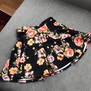 Lush Floral Mini Skirt